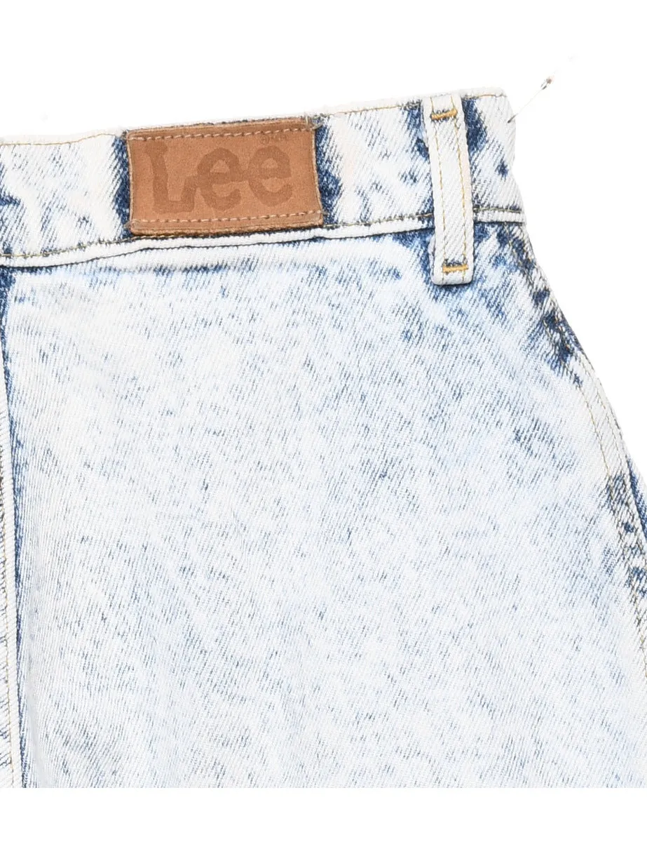 Light Wash Distressed Tapered Lee Jeans - W24 L30
