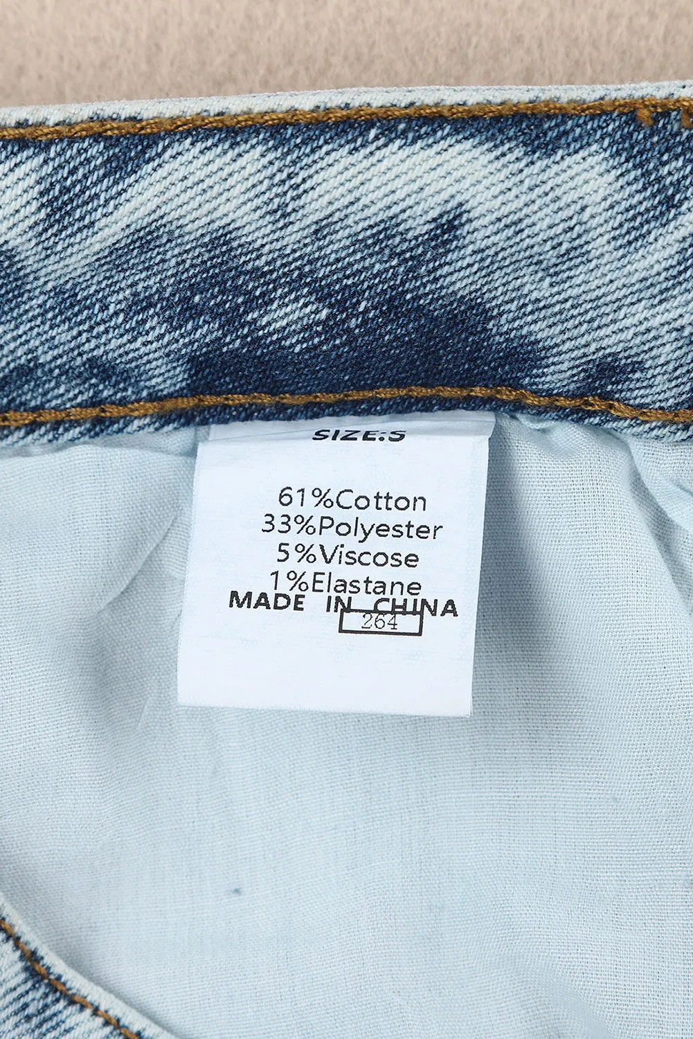 Light Washed Straight Leg Ankle Jeans