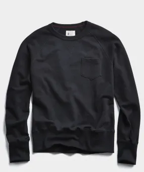 Lightweight Pocket Sweatshirt in Black