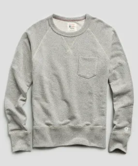 Lightweight Pocket Sweatshirt in Light Grey Mix