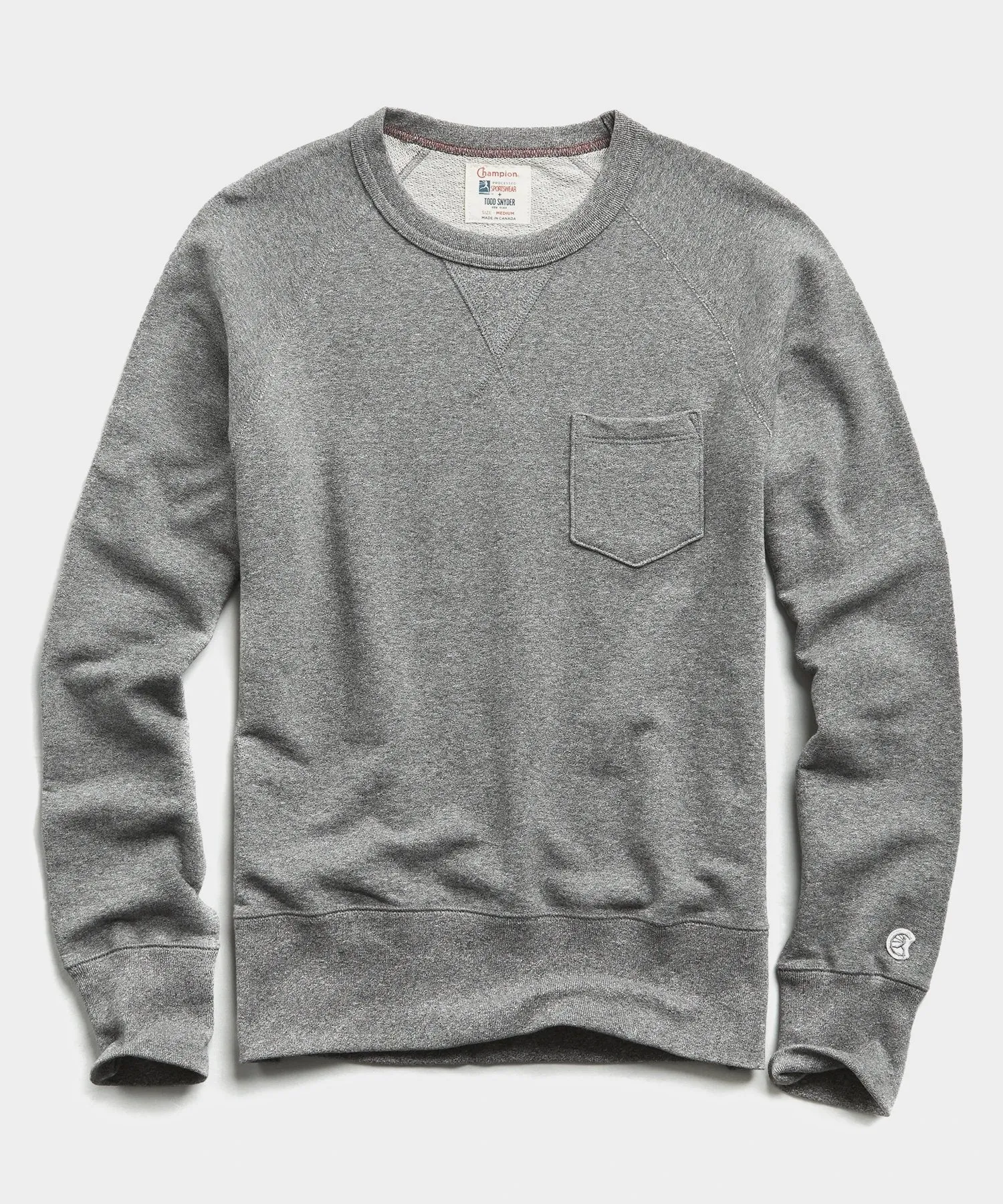 Lightweight Pocket Sweatshirt in Salt and Pepper