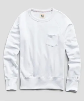 Lightweight Pocket Sweatshirt in White