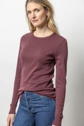 Long Sleeve Raw Edge Crew
