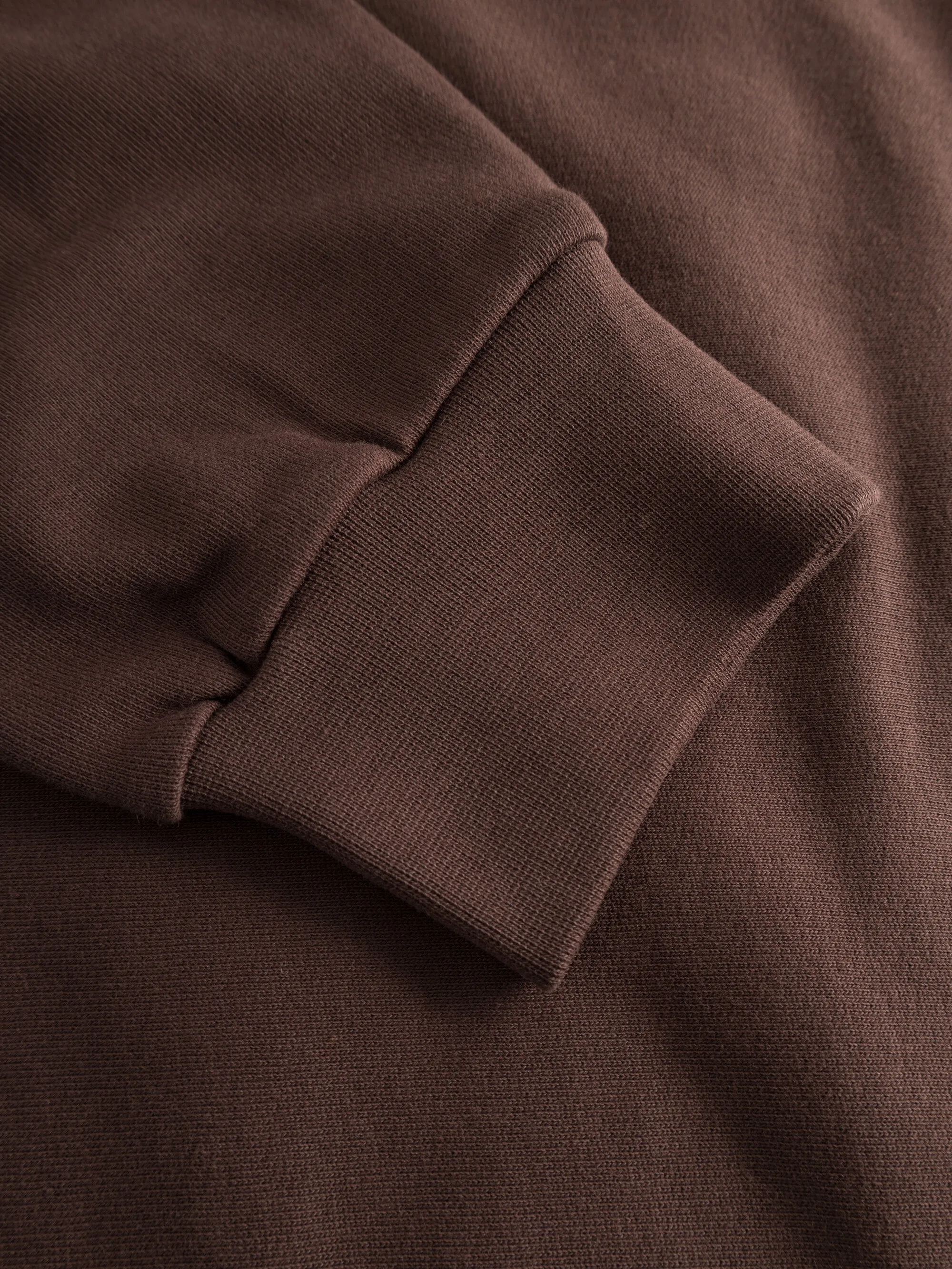 Loose fit sweat with big embroidery - Deep Mahogany