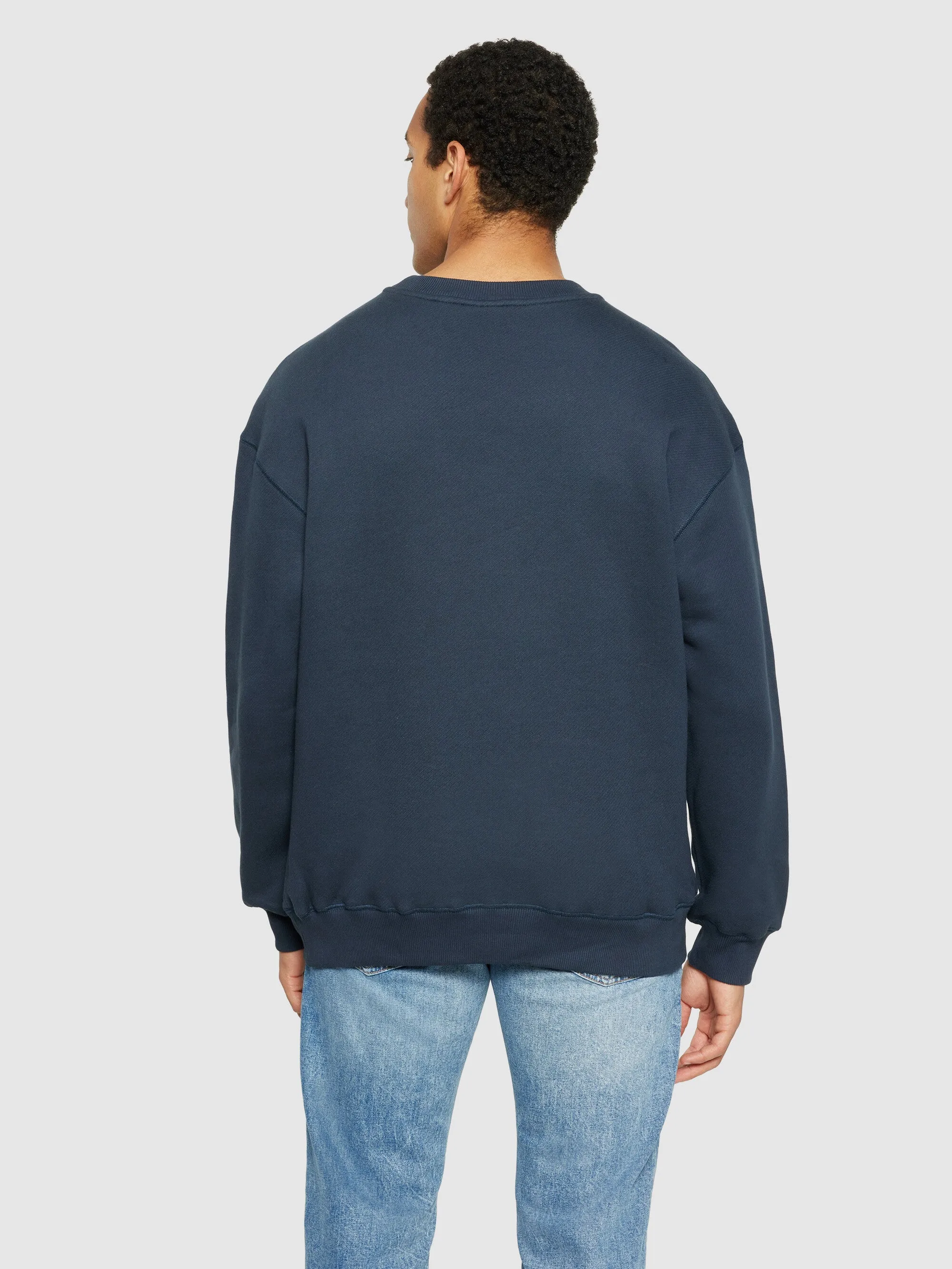 Loose fit sweat with embroidery at chest - Total Eclipse
