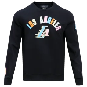 Los Angeles Lakers Washed Neon Fleece Crewneck