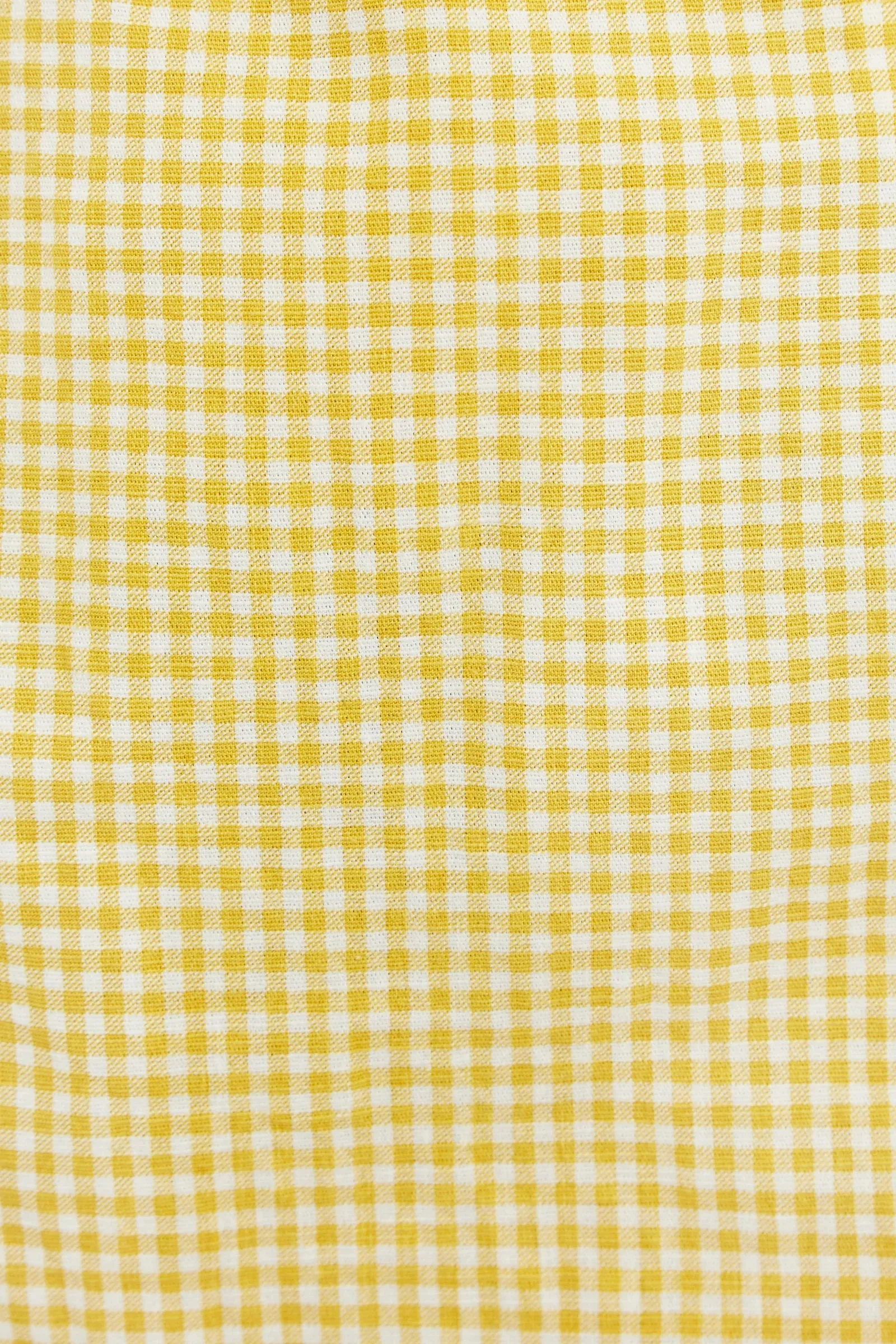 Louche Dylan Summer Gingham Mini Skirt In Yellow