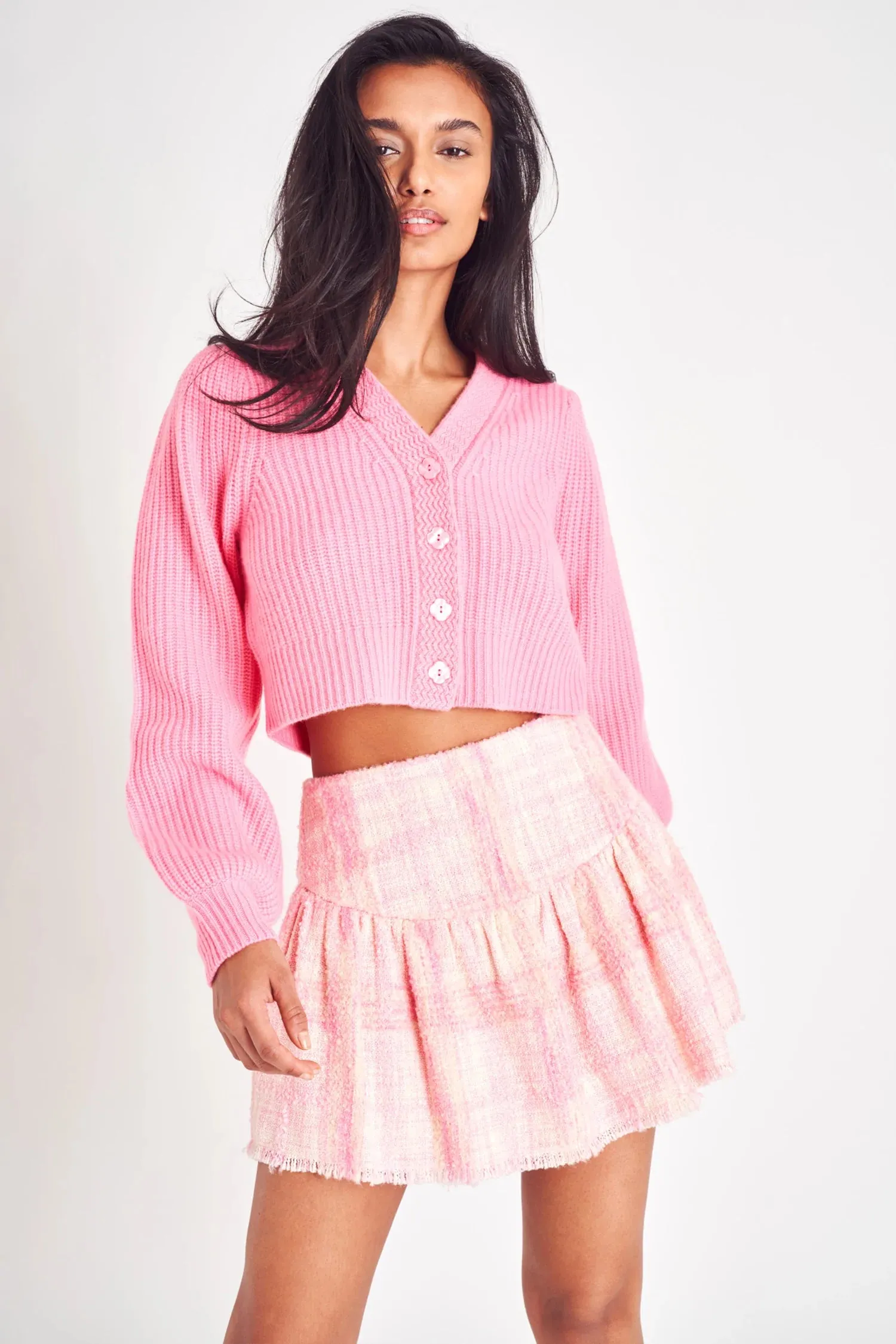 Loveshackfancy Lively Tweed Mini Skirt
