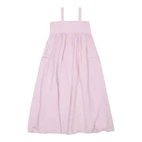 maxi dress flowy with side pockets - rose-500