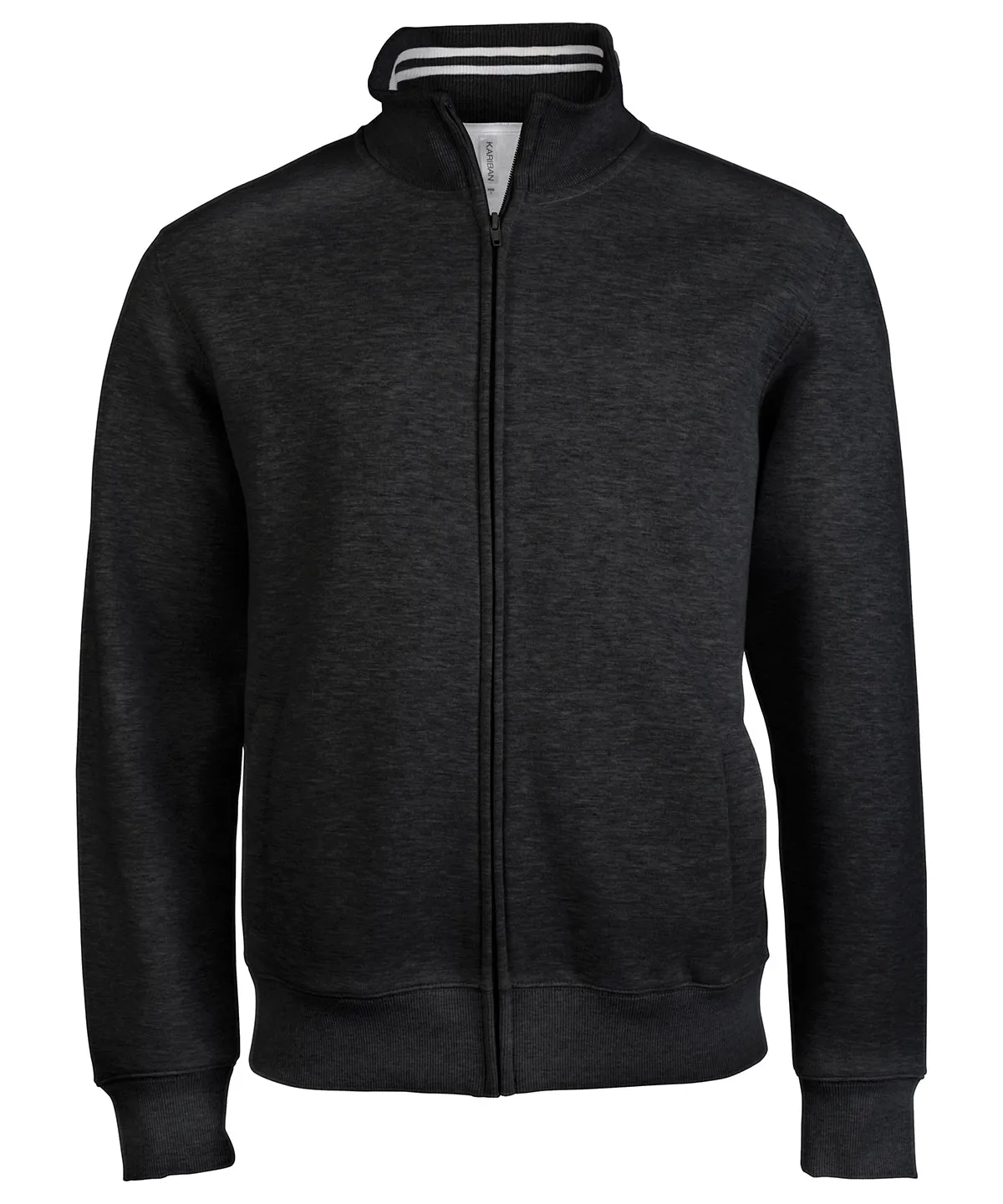 Mens full zip sweat jacket | Black