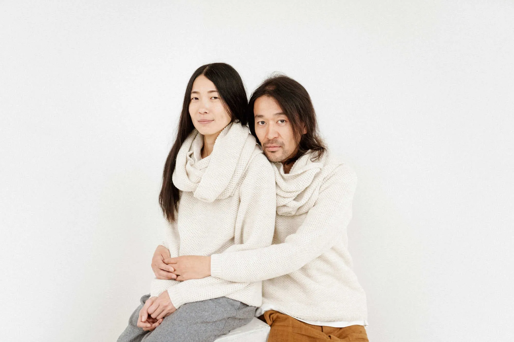 Merino wool crew neck boxy knitted jumper RIKU