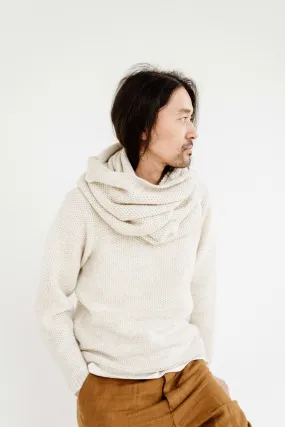 Merino wool crew neck boxy knitted jumper RIKU