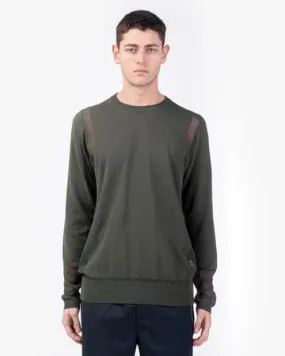Mesh Crewneck in Green