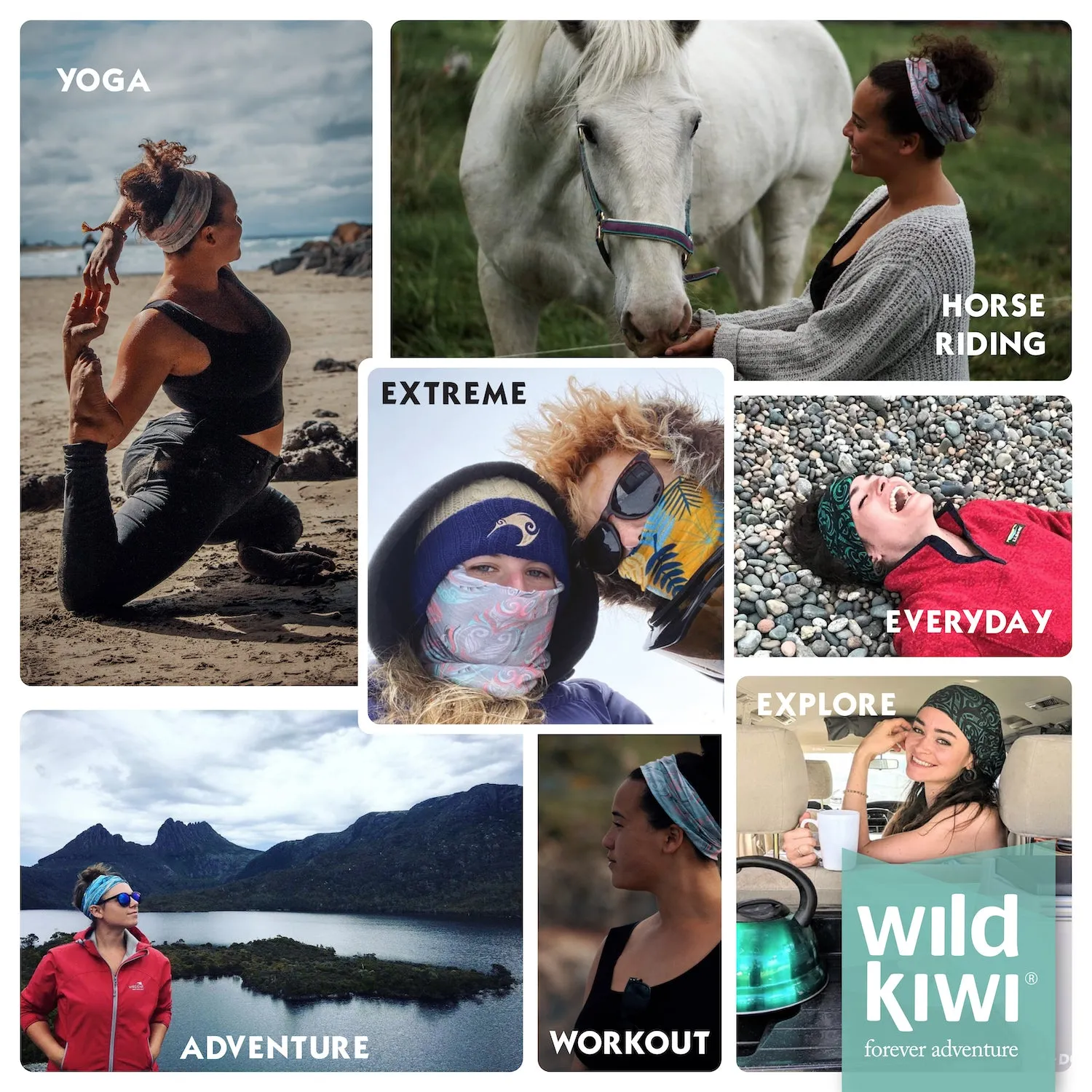 Multi Scarf | Face Mask | Bandana | Headband - Koru