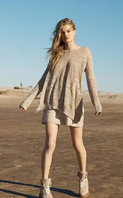 NATURAL PREEN LINEN BLEND JUMPER