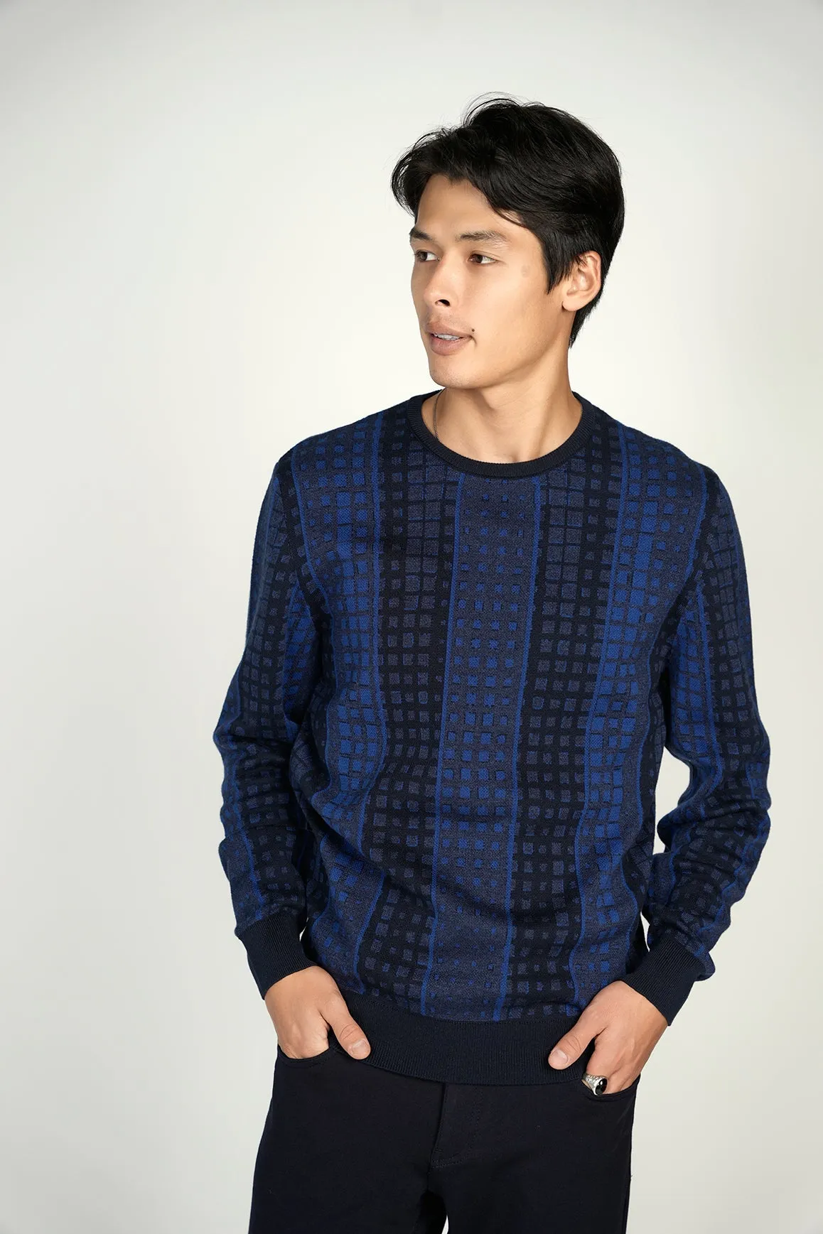 Navy Box Crewneck