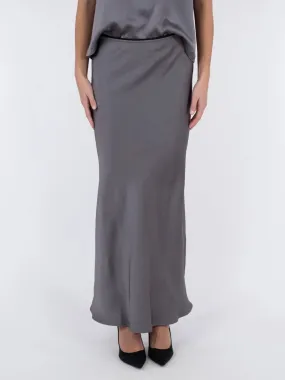 Neo Noir Vicky Heavy Sateen Skirt (Dark Grey)