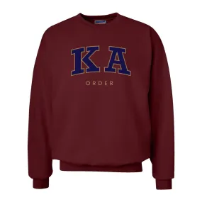 New! Kappa Alpha Maroon Old School Crewneck