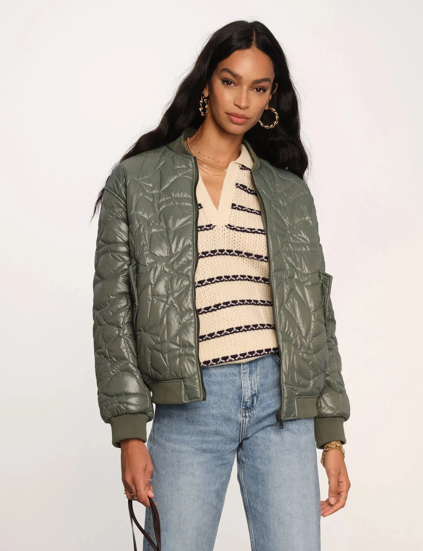 Olive Malia Bomber Jacket