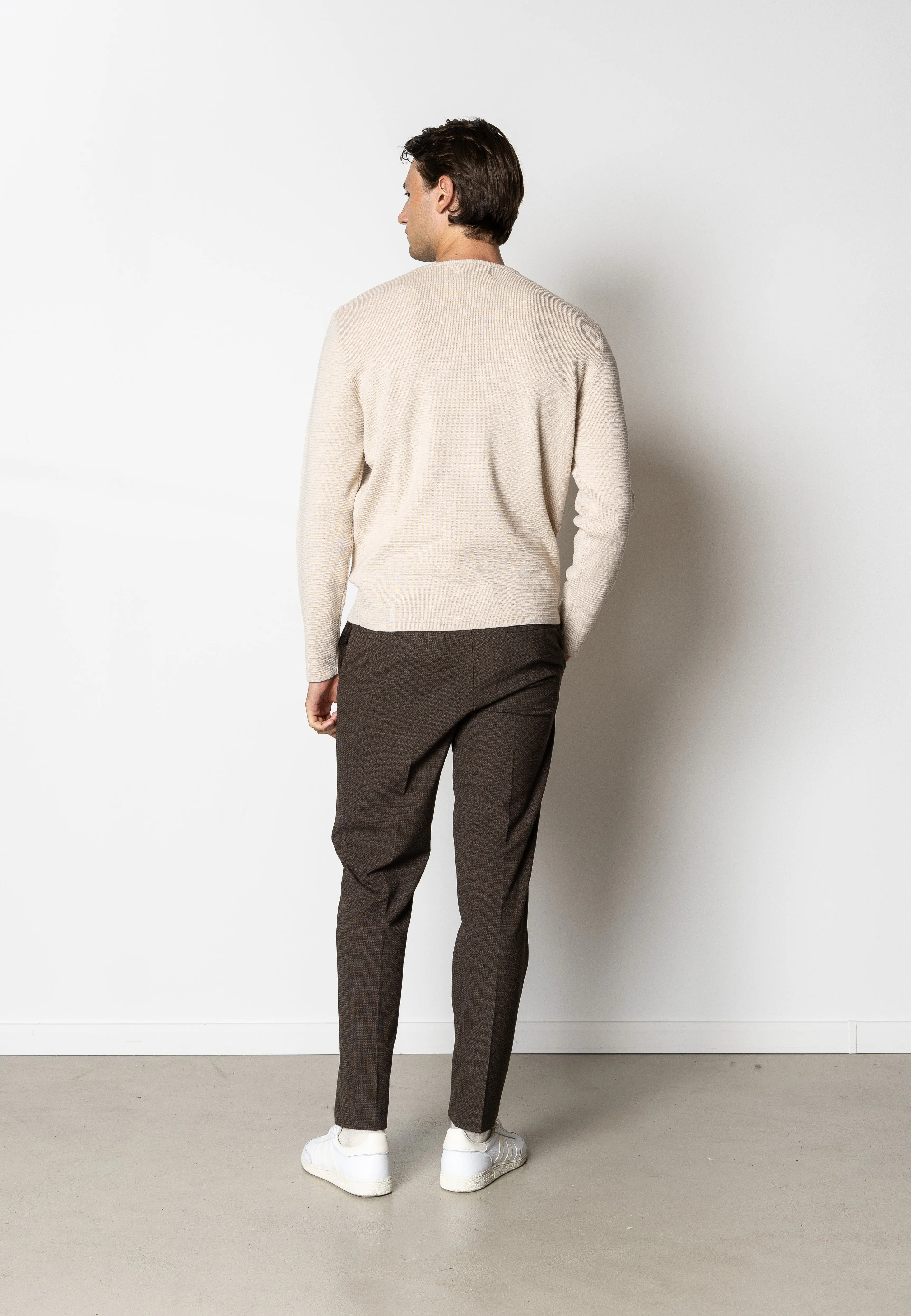 Oscar knitted jumper - Ecru Melange