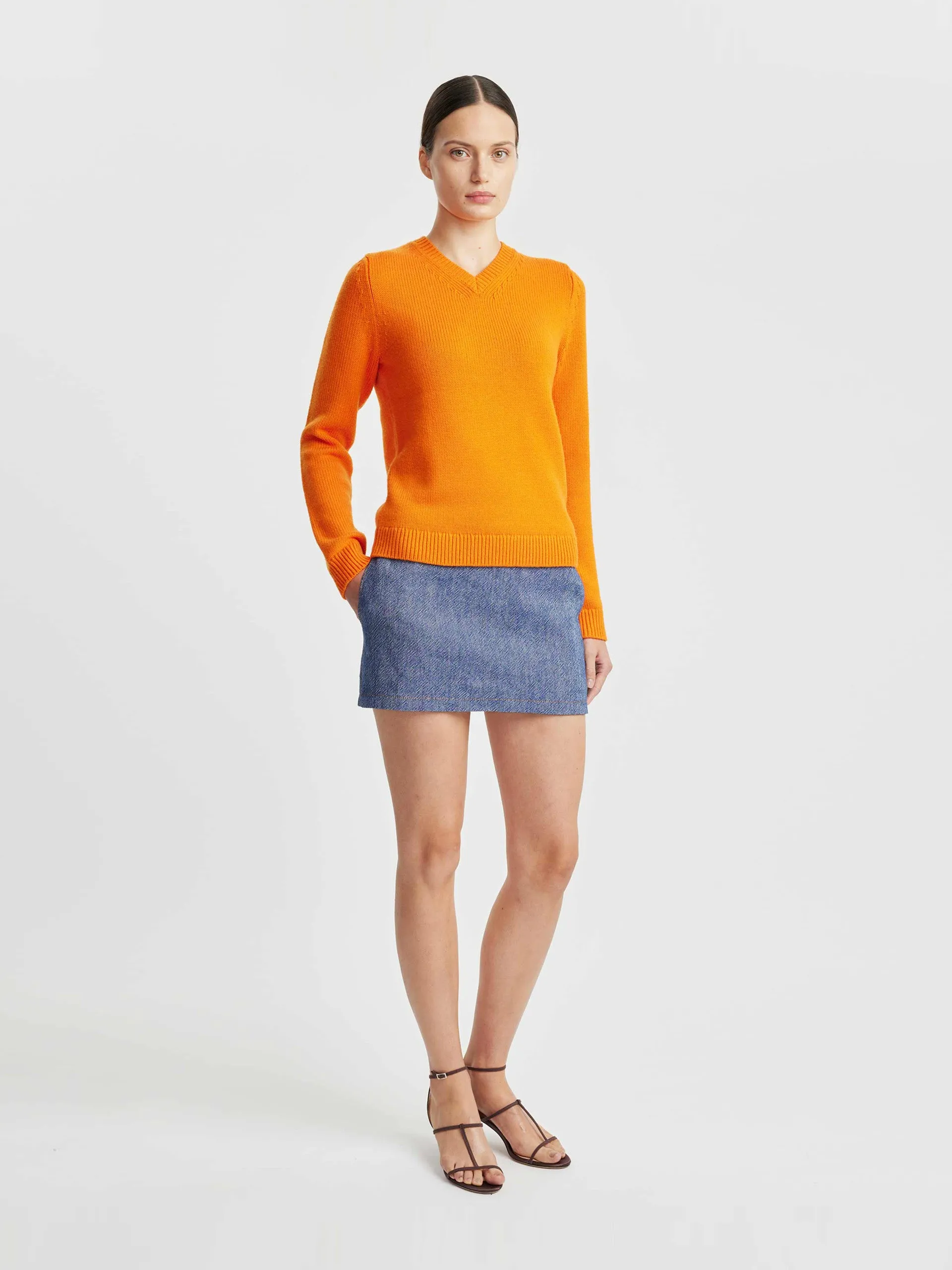 Pace orange knitted jumper