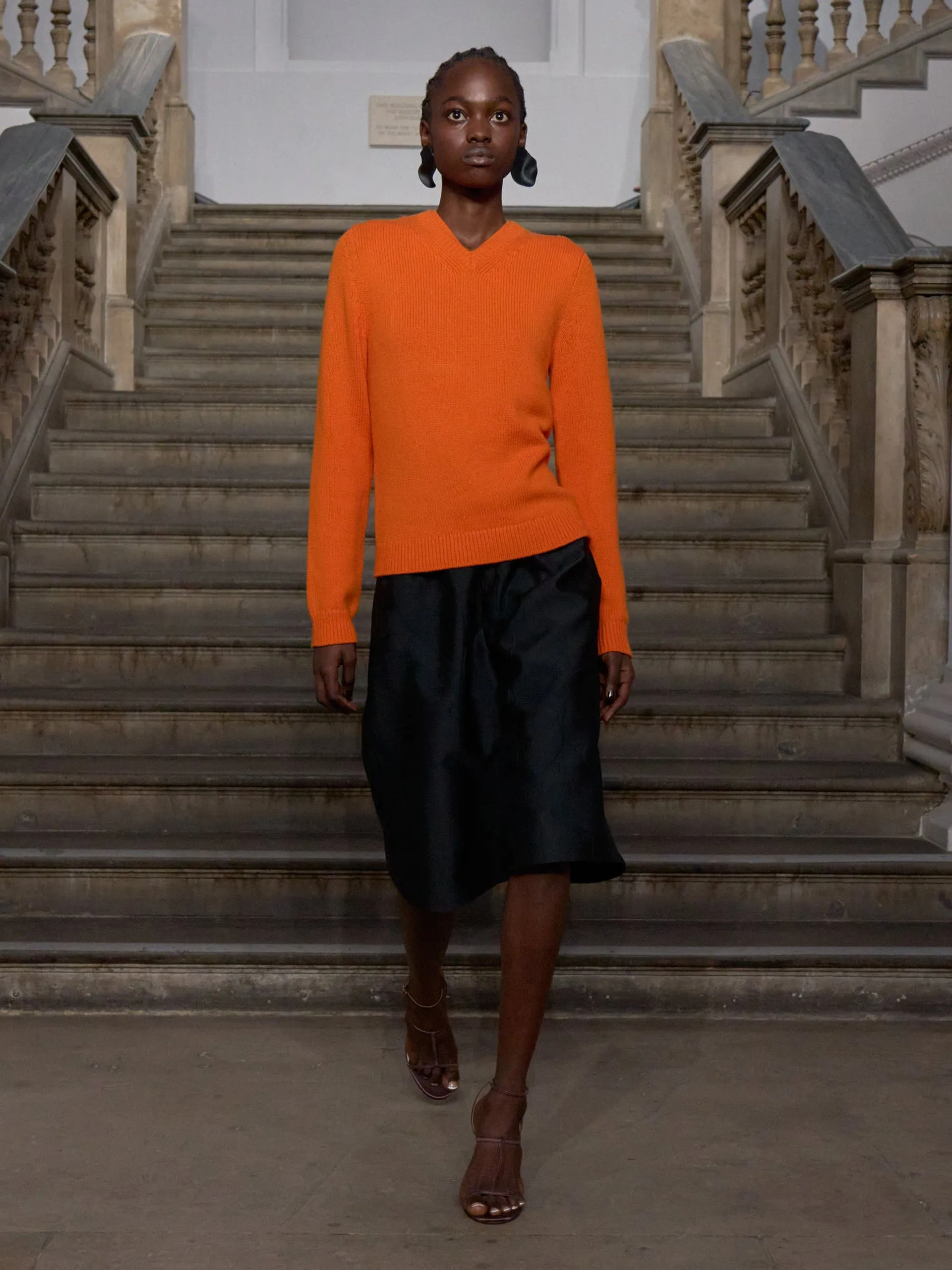 Pace orange knitted jumper