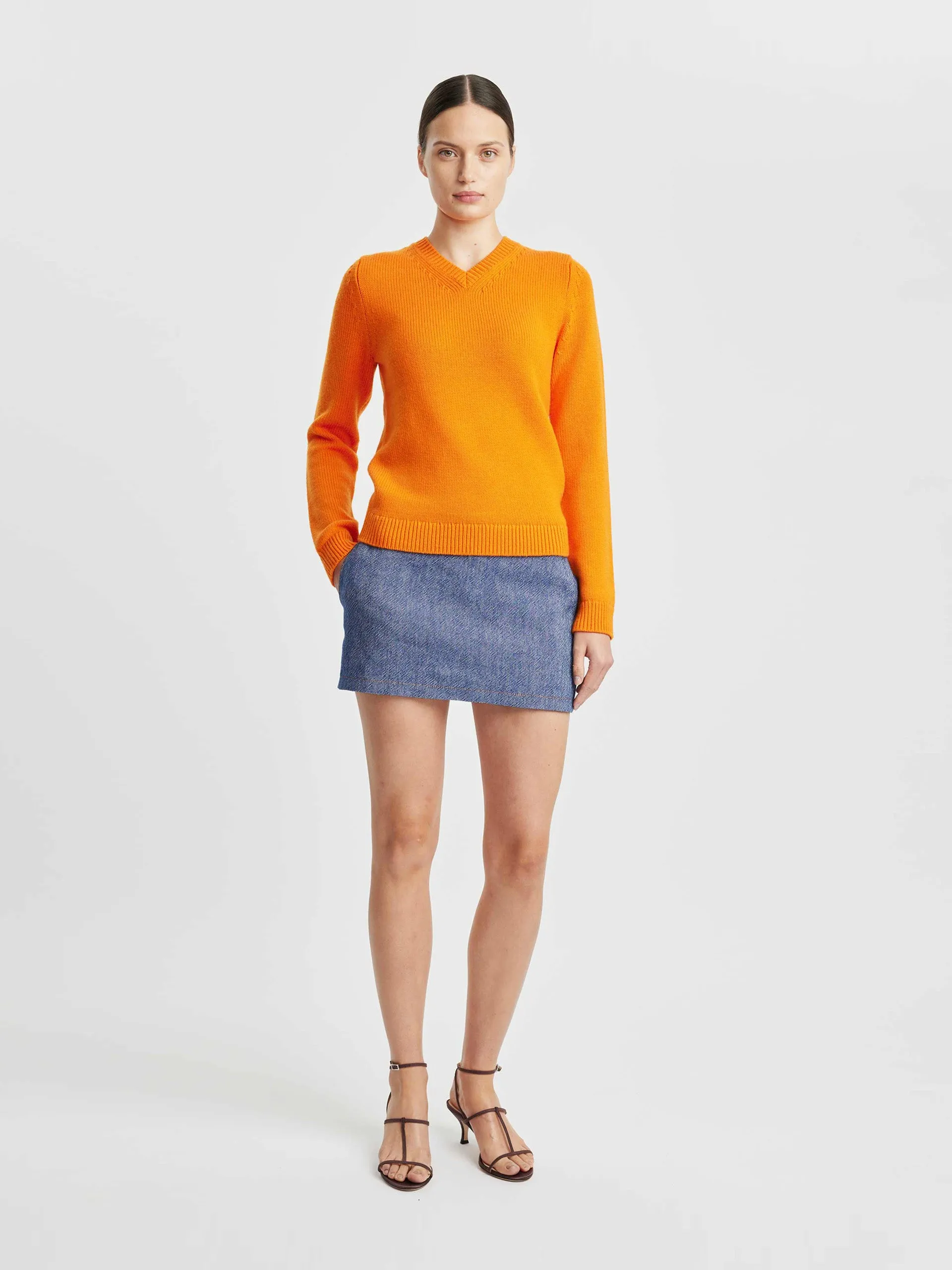 Pace orange knitted jumper