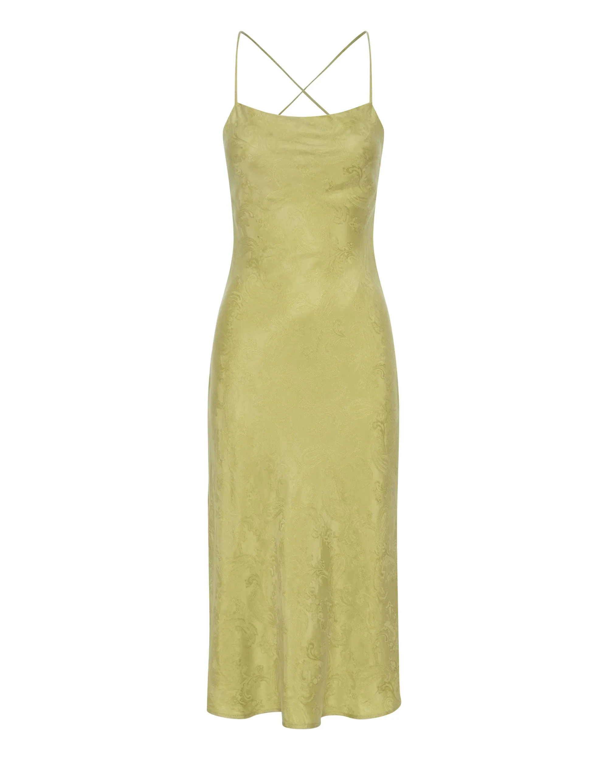 PAISLEY BIAS SLIP DRESS | PEAR