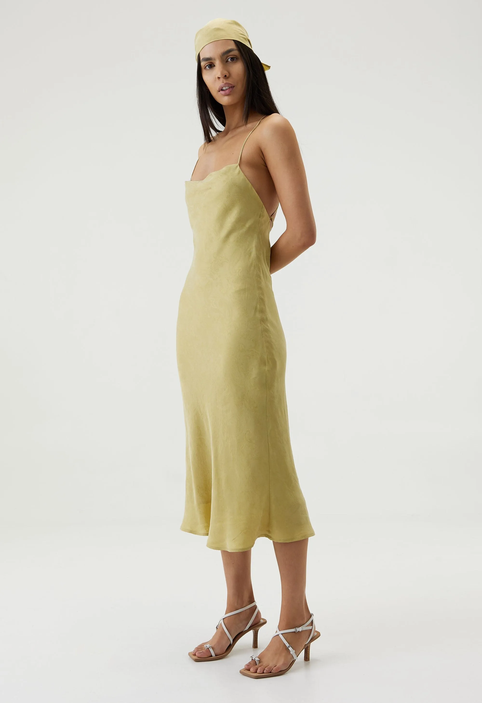 PAISLEY BIAS SLIP DRESS | PEAR