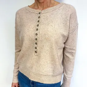 Palest Apricot Cashmere Crew Neck Jumper Medium