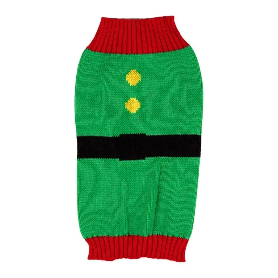 Pet Brands Dress Up Festive Elf Jumper Outfit Medium