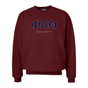 Phi Delt Maroon Old School Crewneck