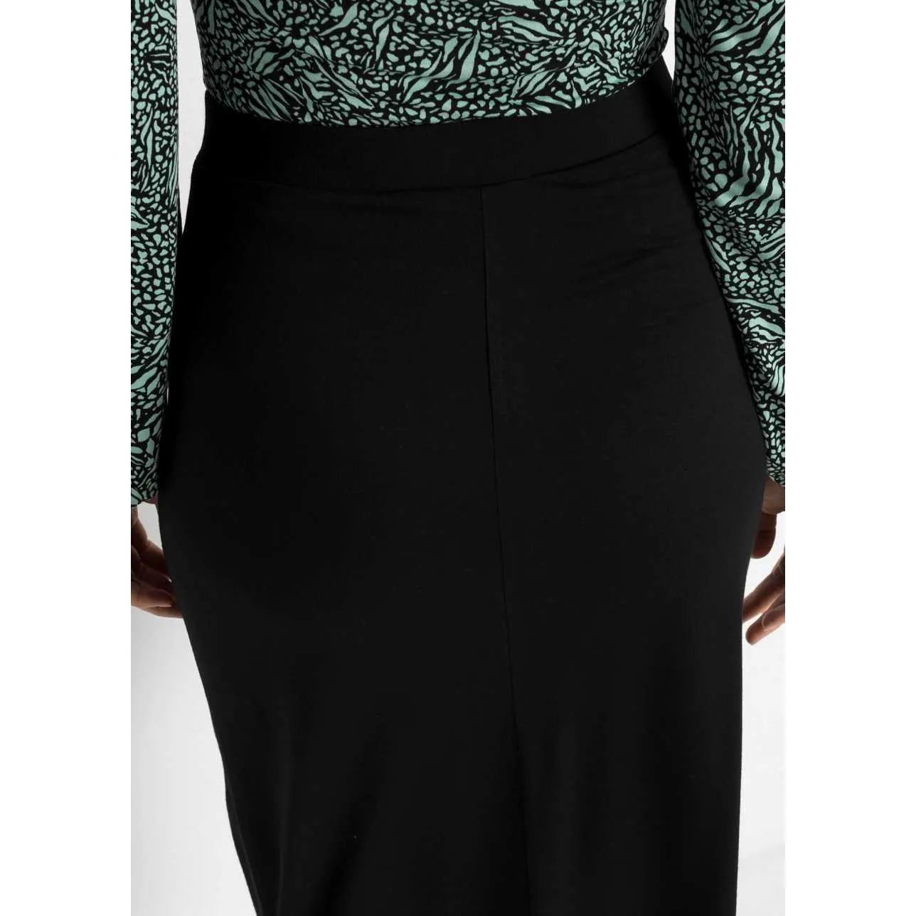Rainbow Black Jersey Skirt