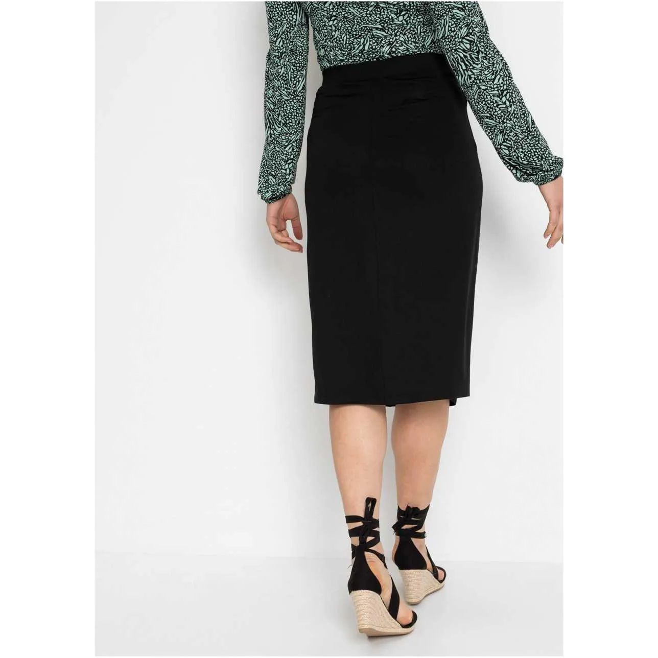 Rainbow Black Jersey Skirt