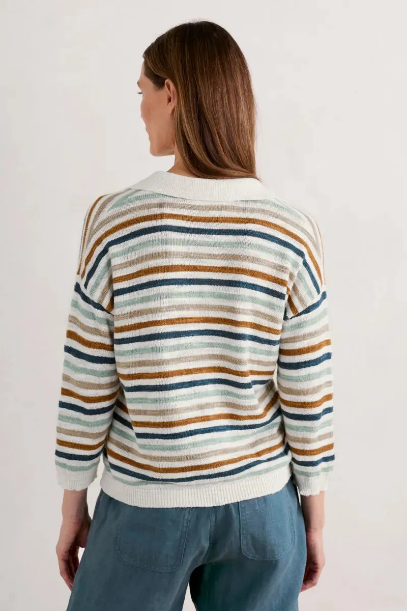 Seasalt Gwynver Lightweight V-Neck Collared Jumper