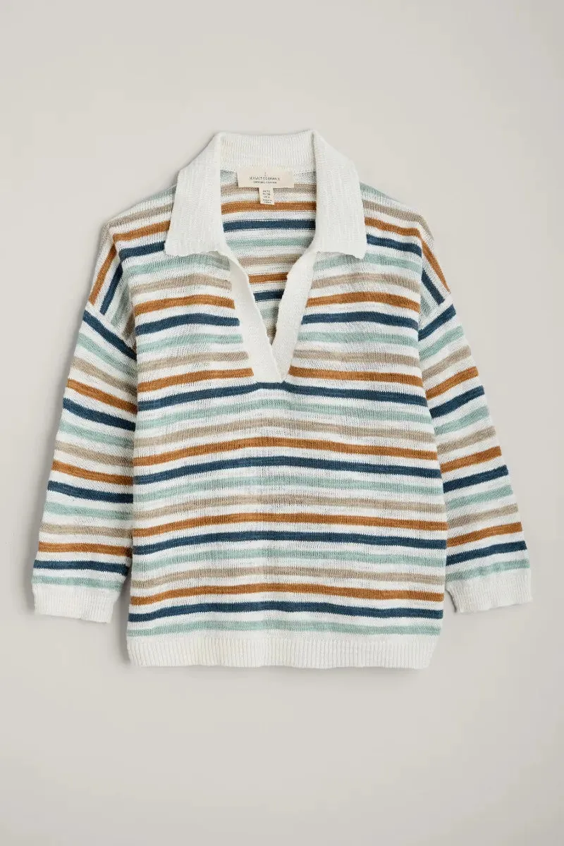 Seasalt Gwynver Lightweight V-Neck Collared Jumper