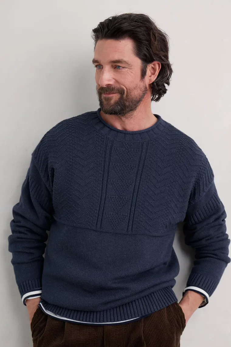 Seasalt Men's Forestay Jumper in Maritime