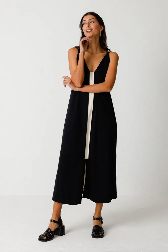 SKFK Zaine Black & White Stripe Dress