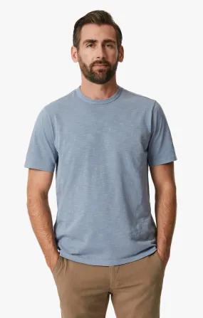 Slub Crew Neck T-Shirt In Vintage Indigo