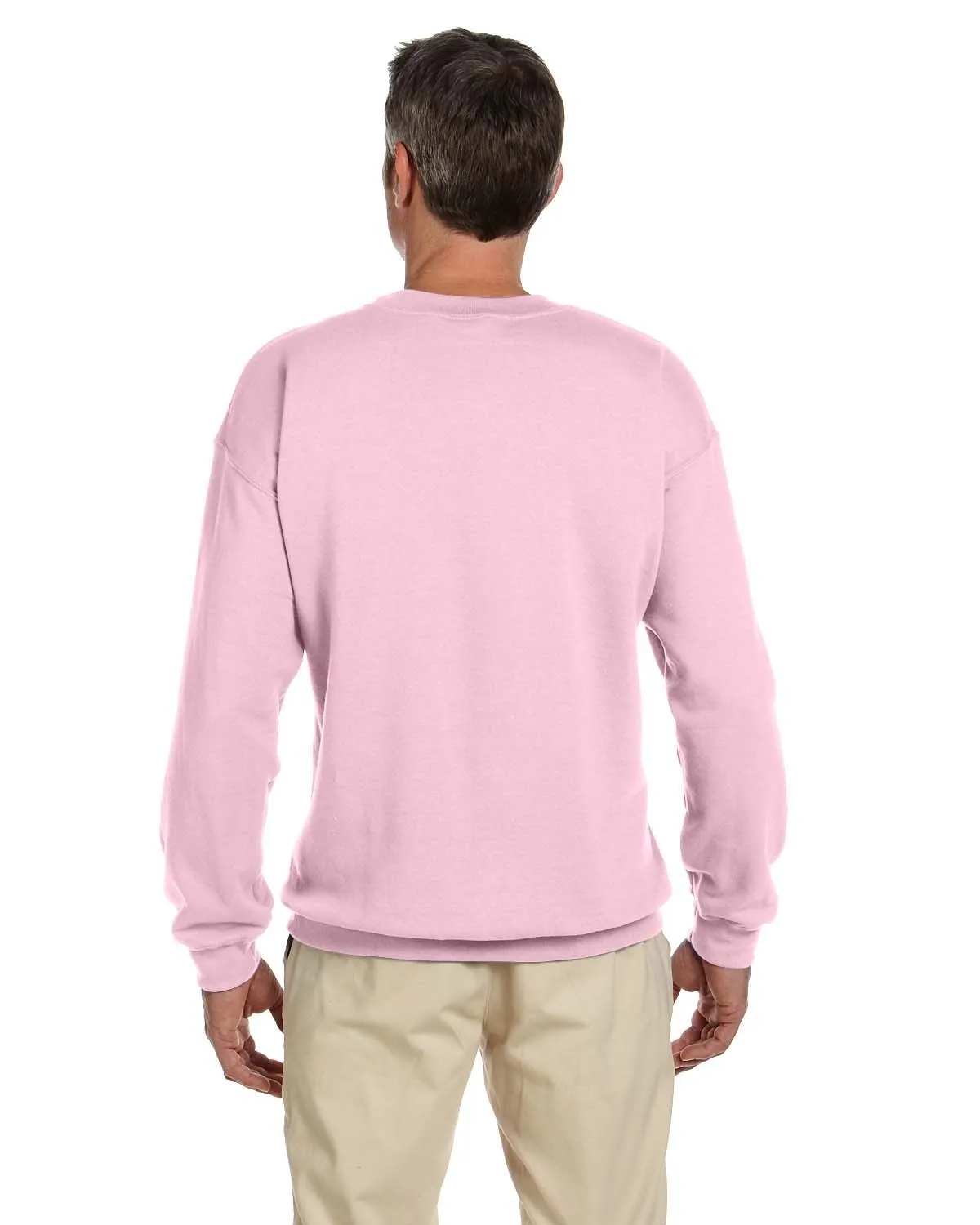 Solid Light Pink Crewneck Sweat Shirt