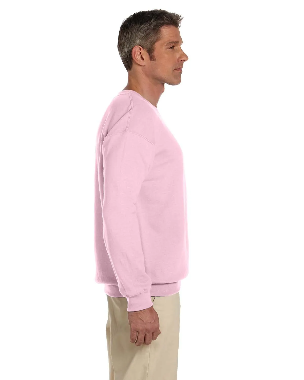 Solid Light Pink Crewneck Sweat Shirt
