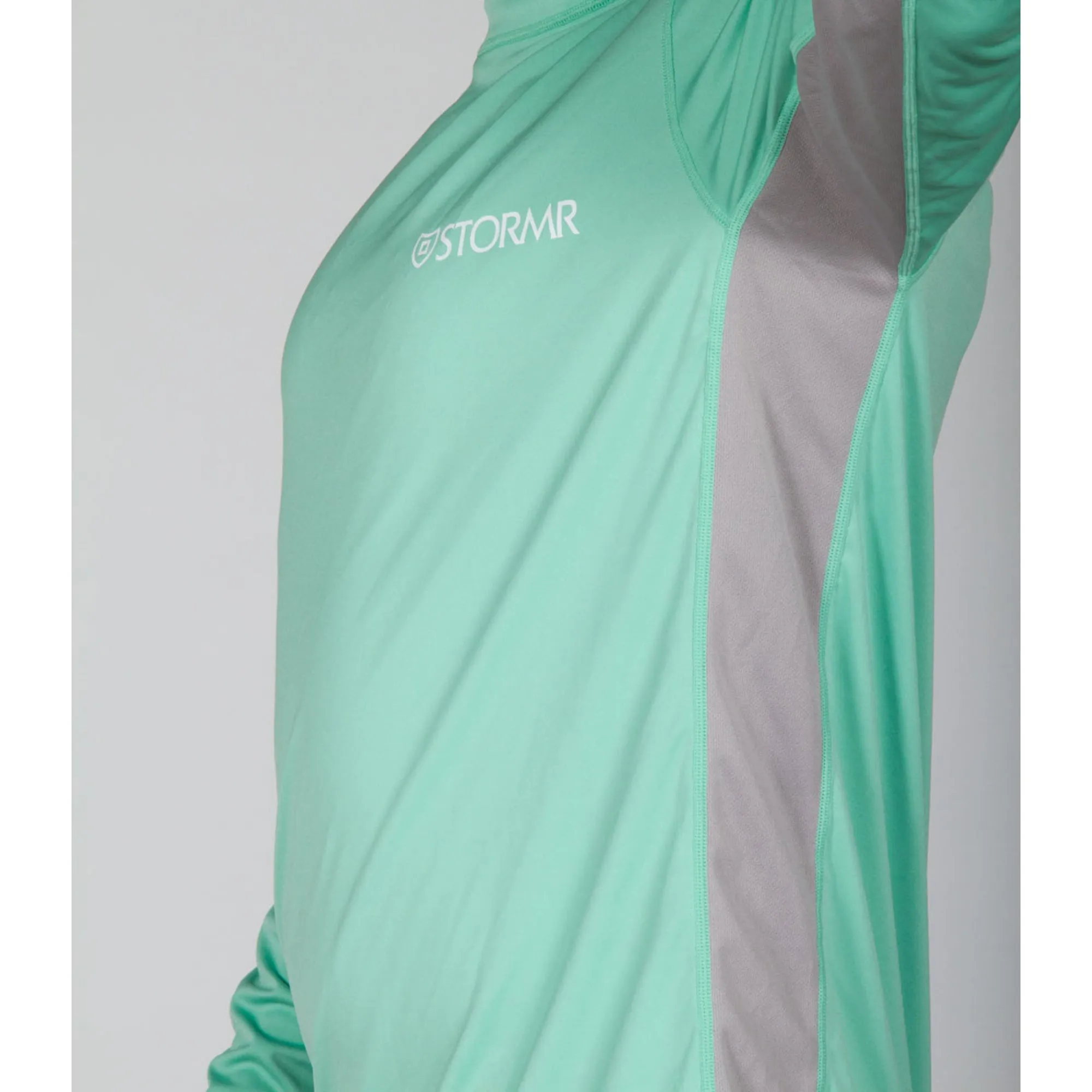 Stormr Mens L/S UV Shield Shirt Mint Polyester 50  Wicking