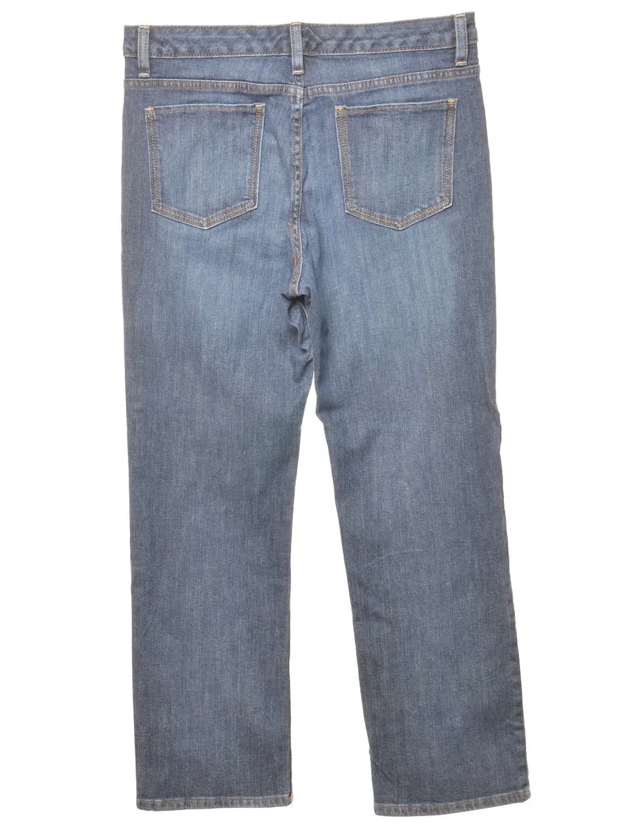 Straight-Leg Medium Wash Lee Jeans - W32 L29