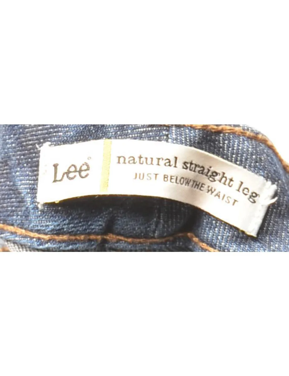 Straight-Leg Medium Wash Lee Jeans - W32 L29