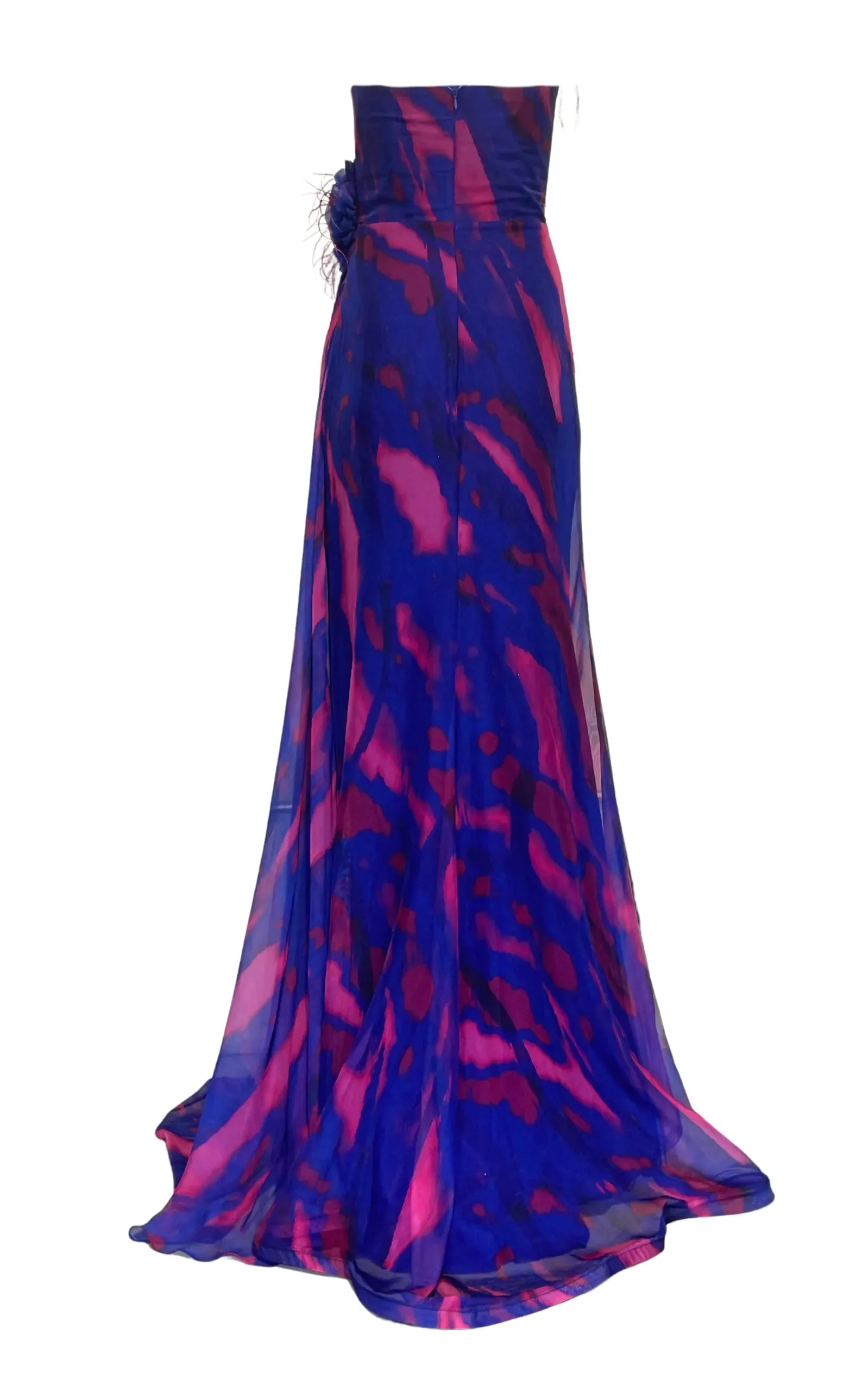 Strapless Purple Cocktail Party Dress