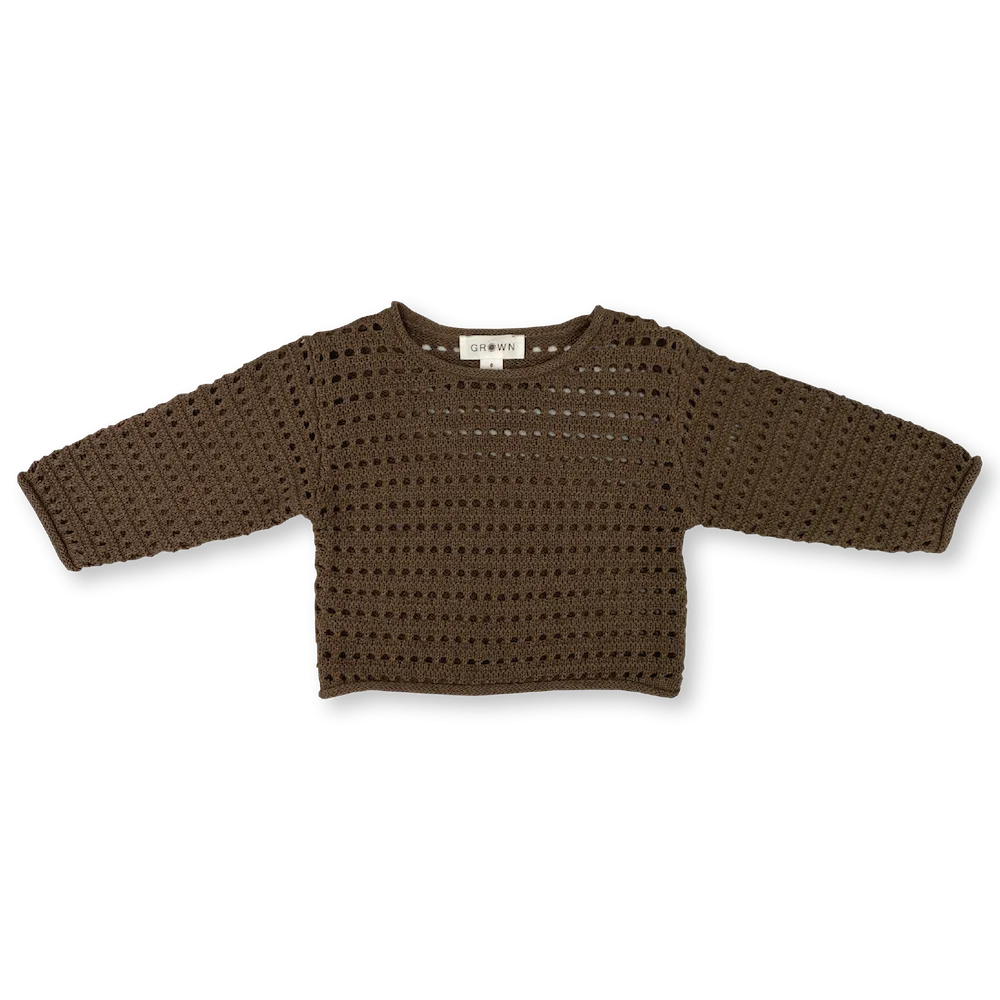 Summer Open Knit Pull Over - Mud