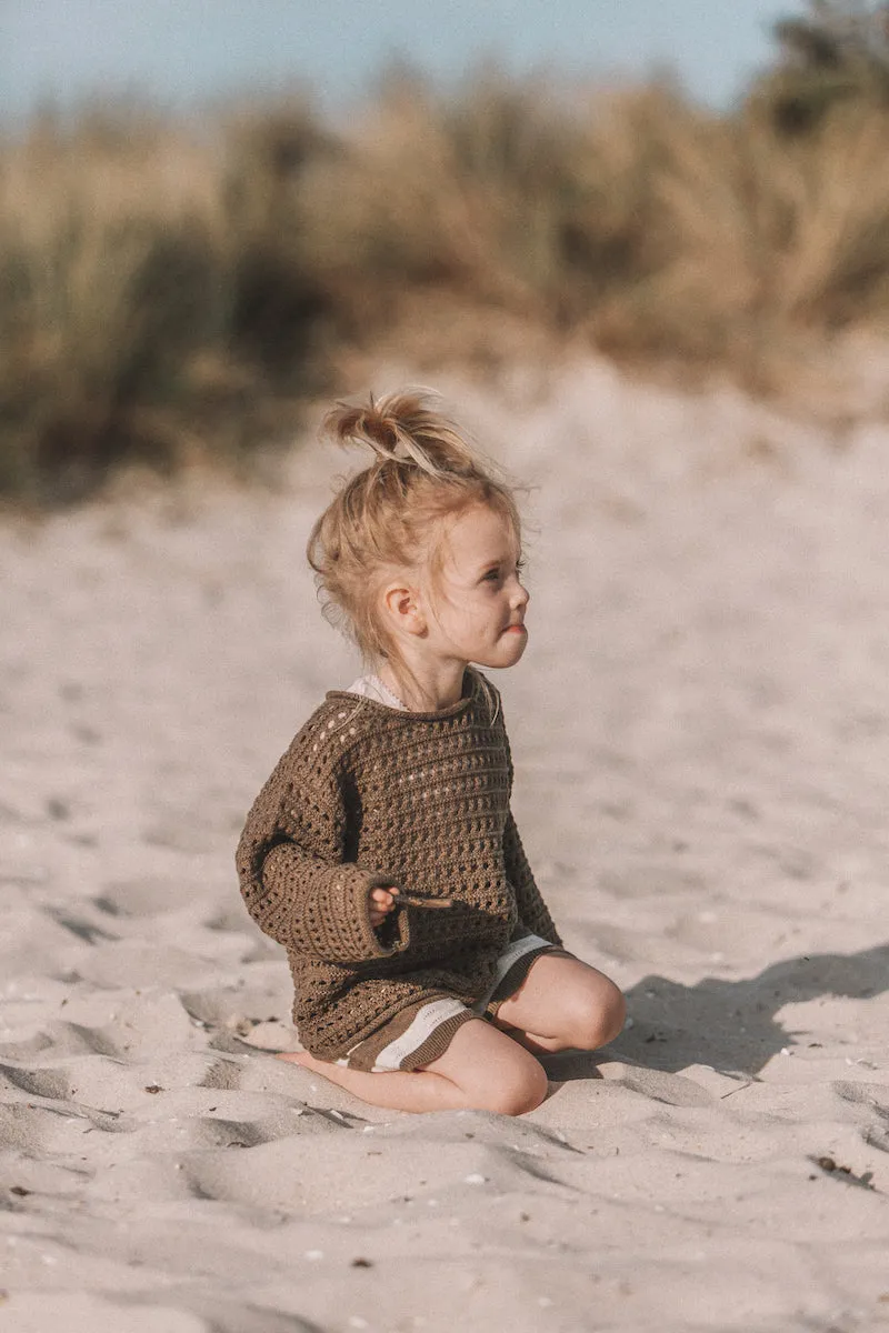 Summer Open Knit Pull Over - Mud
