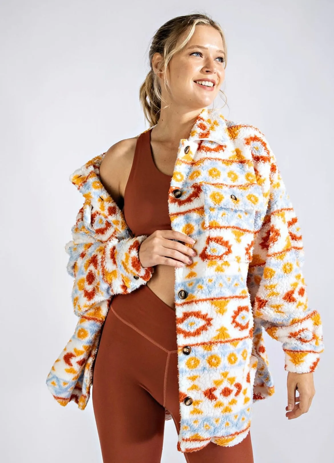 The Abilene Aztec Sherpa Jacket S-3X