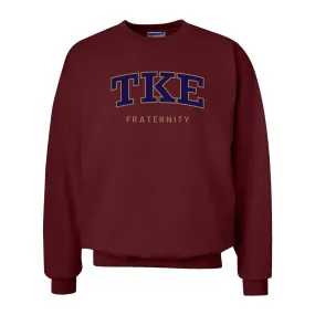 TKE Maroon Old School Crewneck