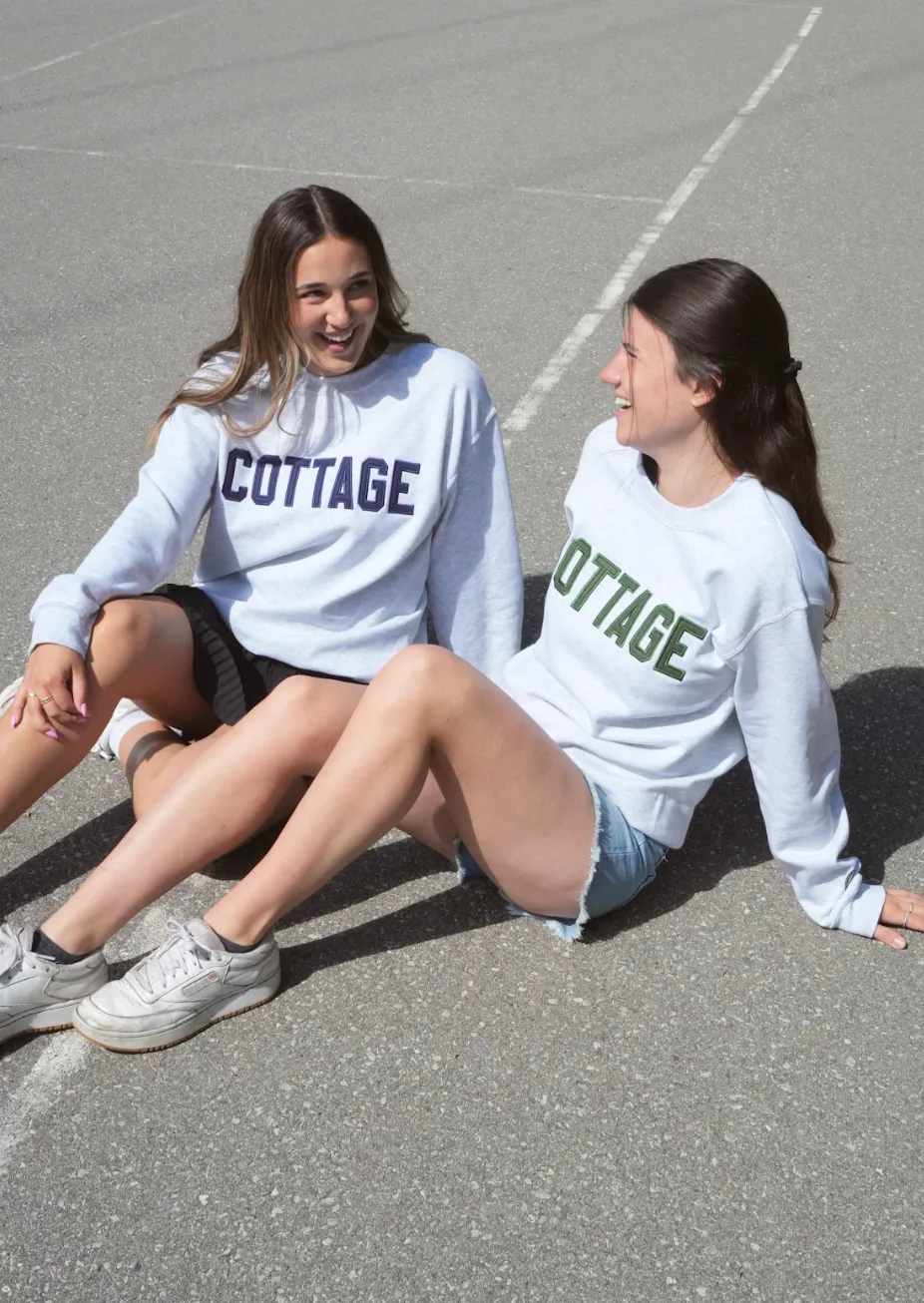 Varsity Crewneck - Grey/Green